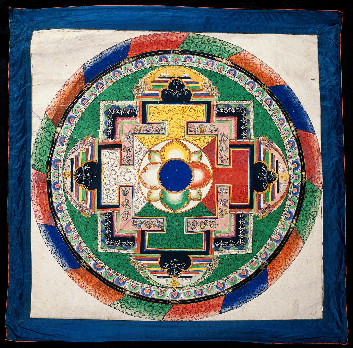 Circle (Mandala), watercolour by a Tibetan painter
